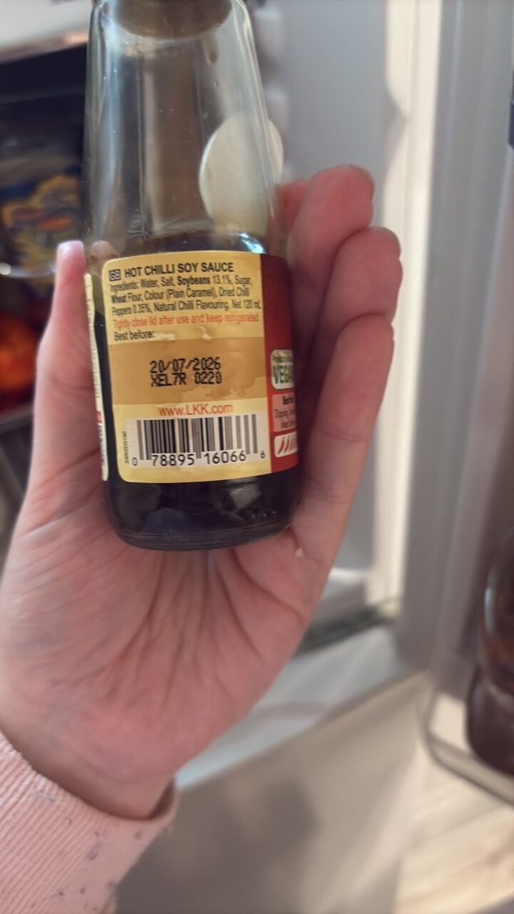 Foto da lista de ingredientes