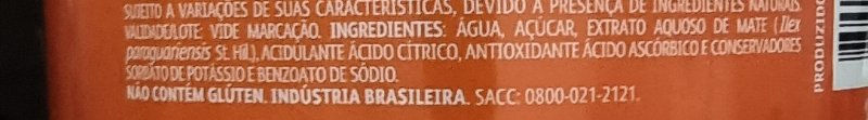 Foto da lista de ingredientes