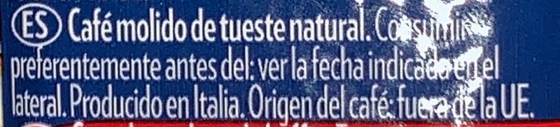 Foto da lista de ingredientes