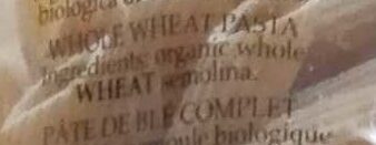Foto da lista de ingredientes