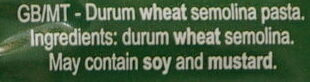 Foto da lista de ingredientes