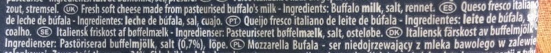 Foto da lista de ingredientes