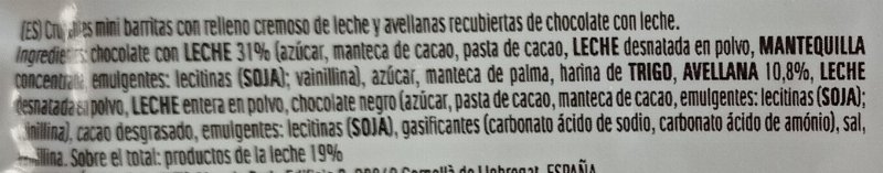 Foto da lista de ingredientes