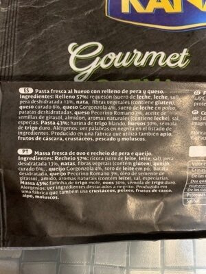 Foto da lista de ingredientes