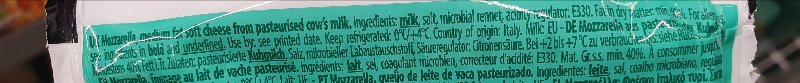 Foto da lista de ingredientes
