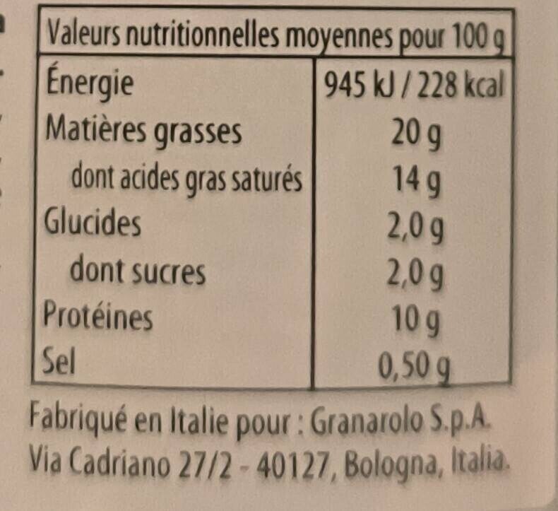 Foto da tabela nutricional