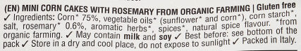 Foto da lista de ingredientes