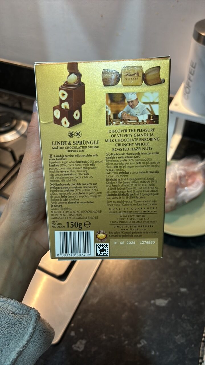 Foto da lista de ingredientes