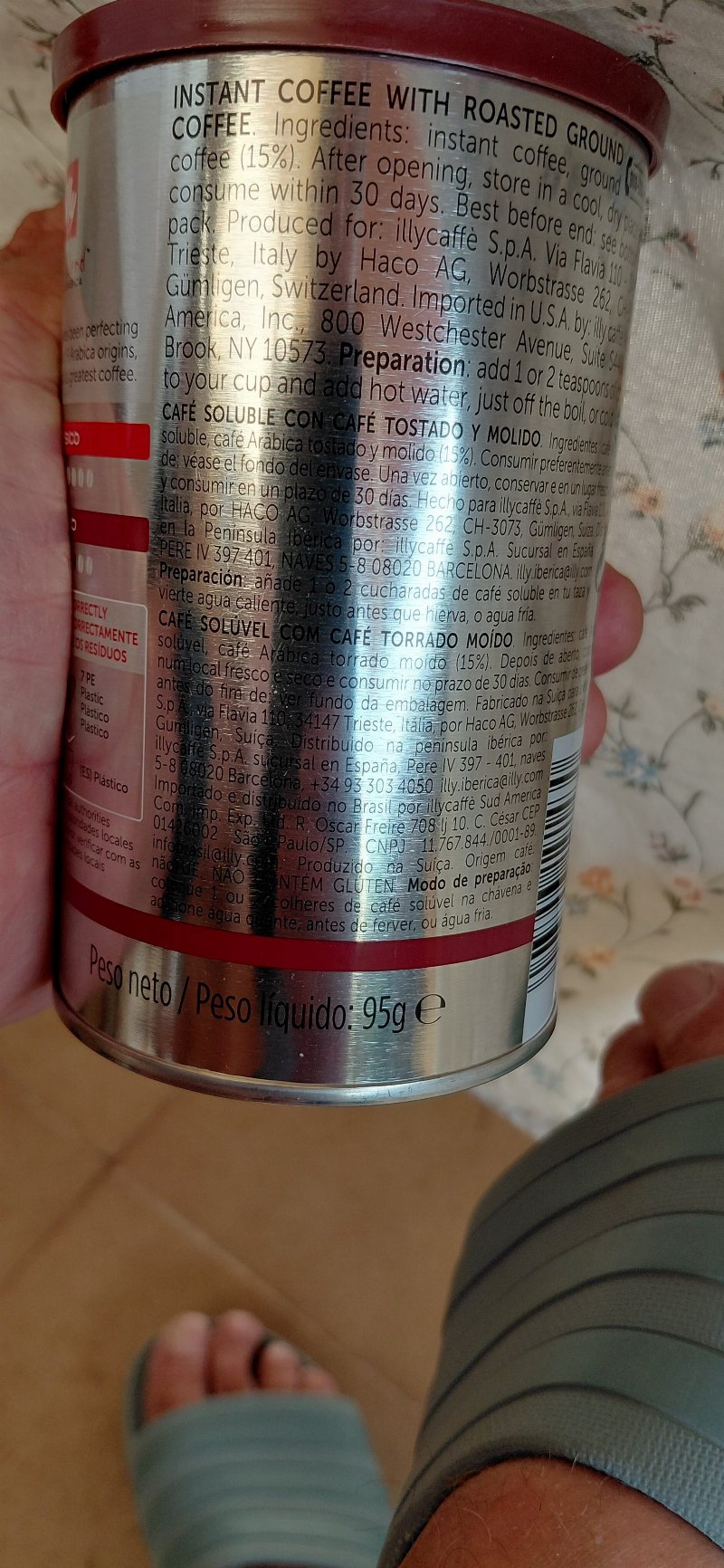 Foto da tabela nutricional