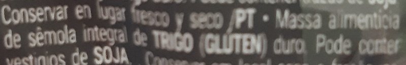 Foto da lista de ingredientes