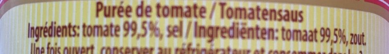 Foto da lista de ingredientes
