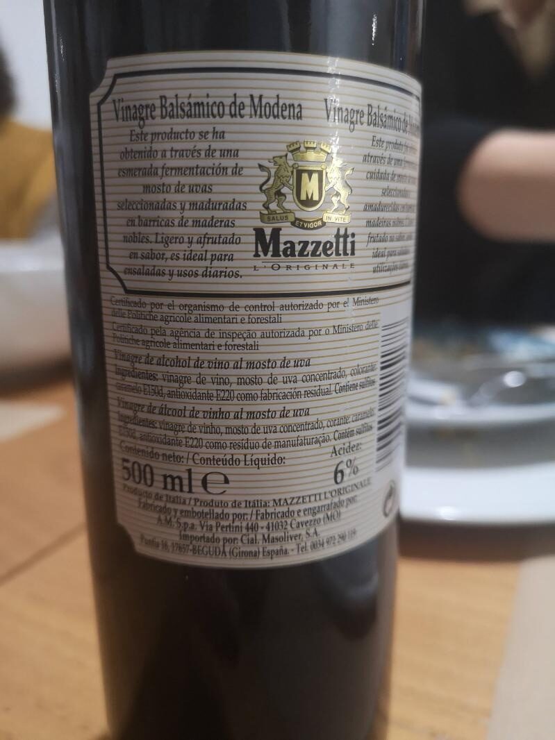 Foto da tabela nutricional
