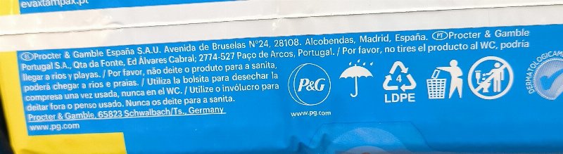 Foto da lista de ingredientes