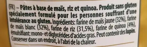 Foto da lista de ingredientes