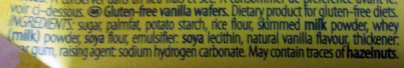 Foto da lista de ingredientes