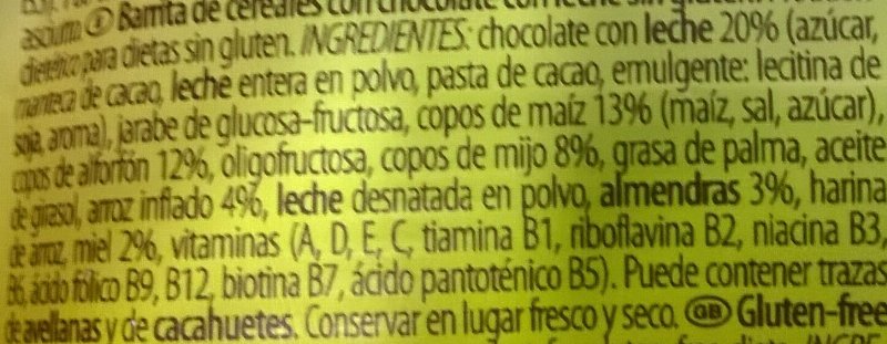 Foto da lista de ingredientes