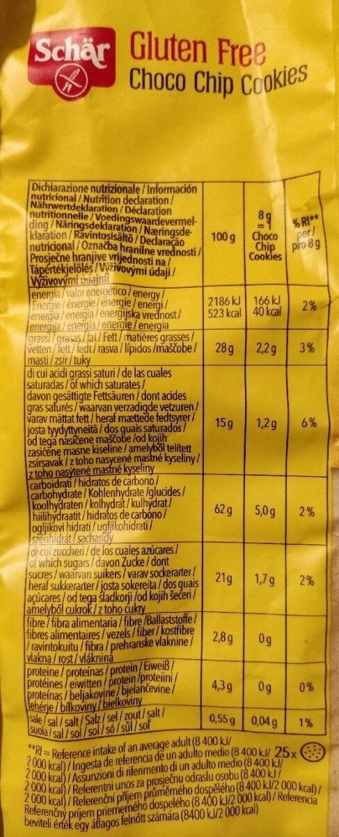 Foto da tabela nutricional