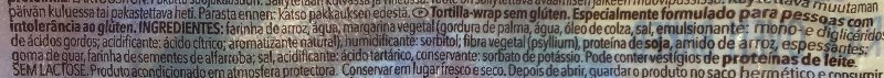 Foto da lista de ingredientes