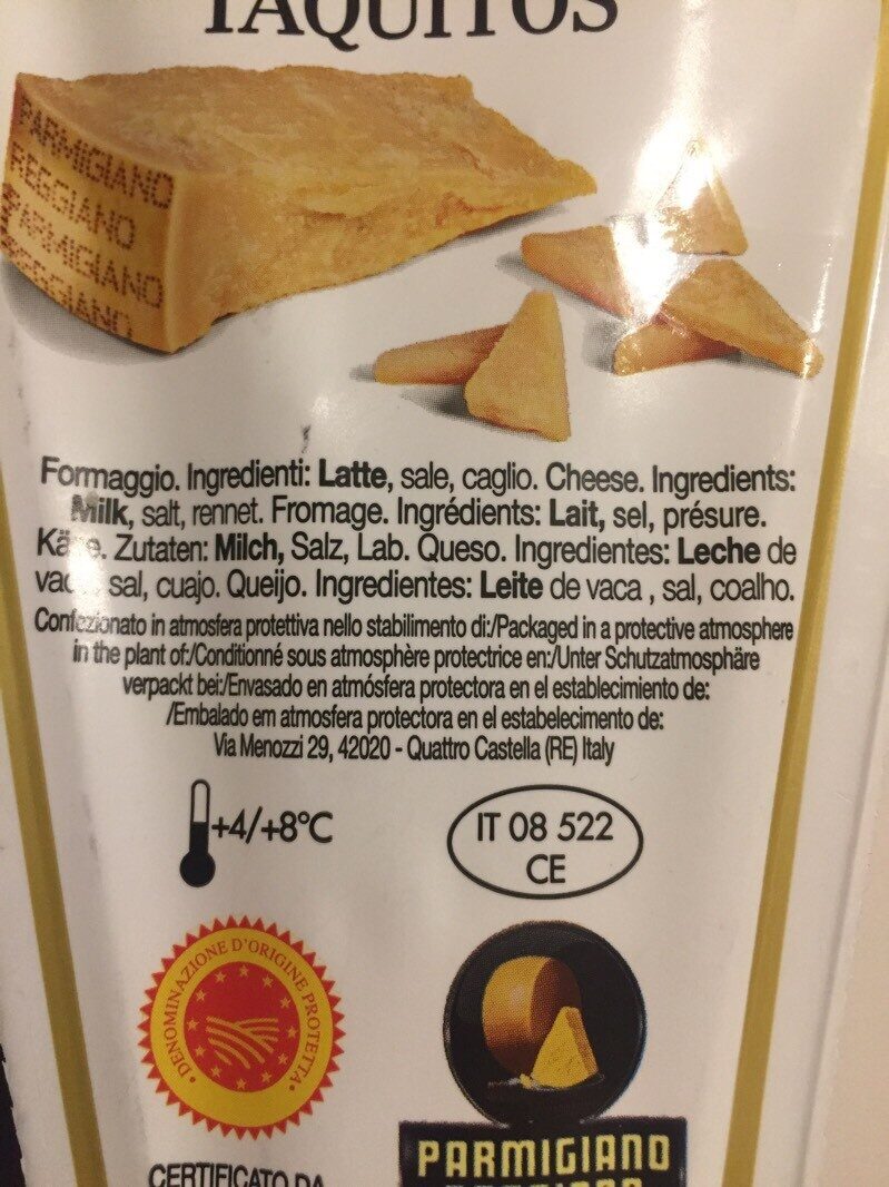 Foto da lista de ingredientes