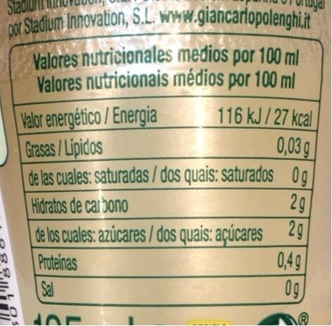 Foto da tabela nutricional