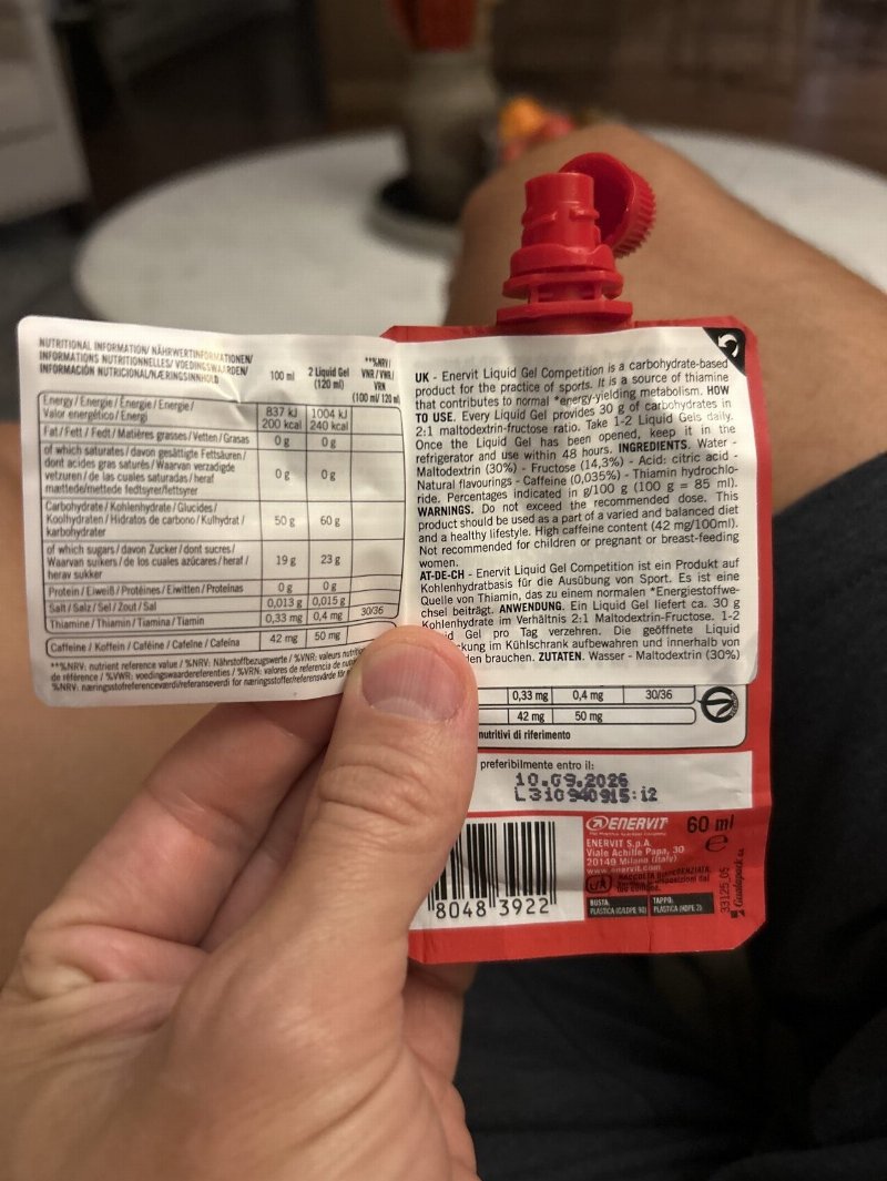 Foto da tabela nutricional