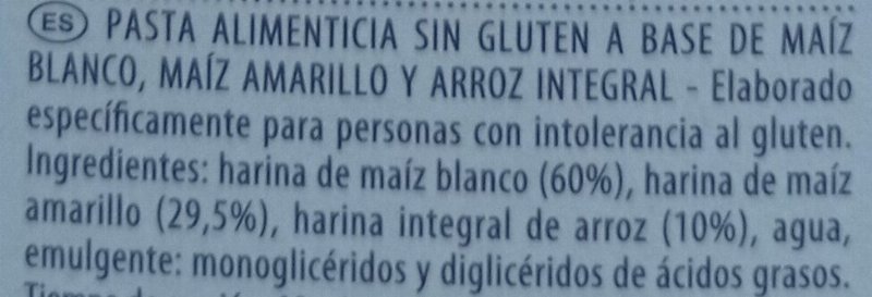 Foto da lista de ingredientes
