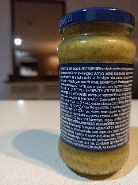 Foto da lista de ingredientes