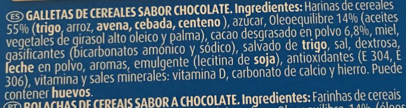Foto da lista de ingredientes