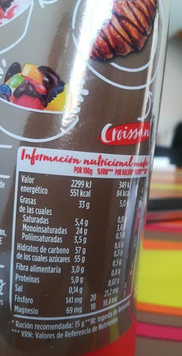 Foto da tabela nutricional