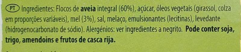 Foto da lista de ingredientes