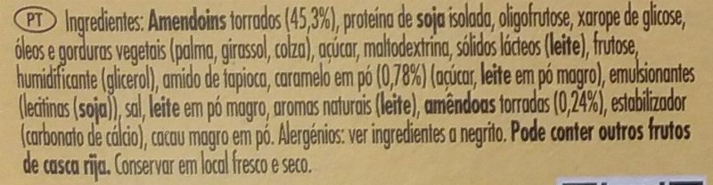 Foto da lista de ingredientes