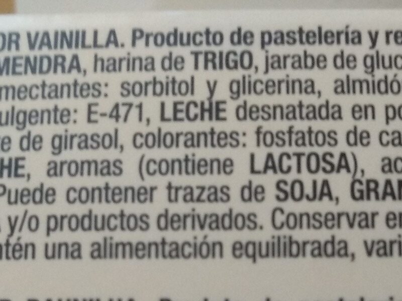 Foto da lista de ingredientes