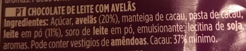 Foto da lista de ingredientes
