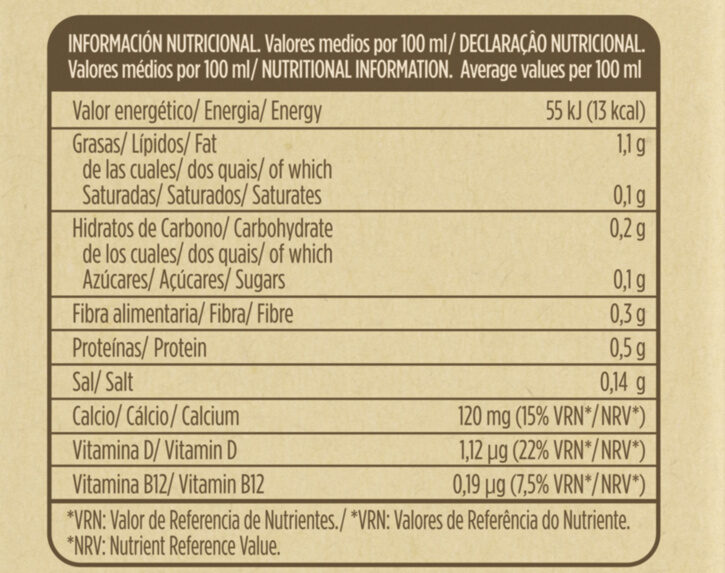 Foto da tabela nutricional