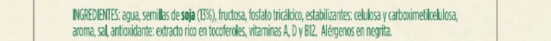 Foto da lista de ingredientes