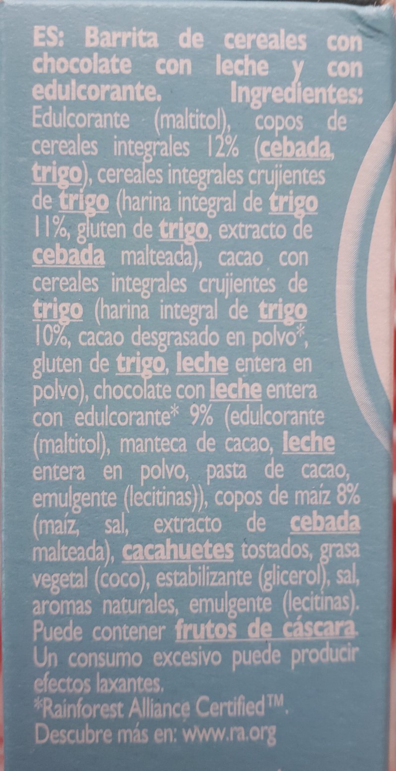 Foto da lista de ingredientes
