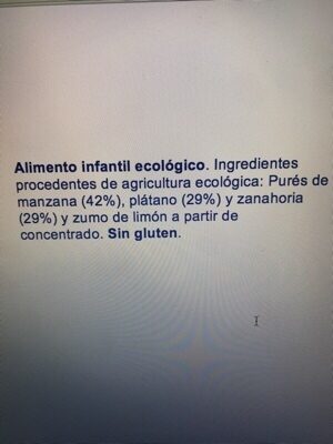 Foto da lista de ingredientes