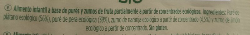 Foto da lista de ingredientes