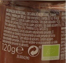 Foto da tabela nutricional