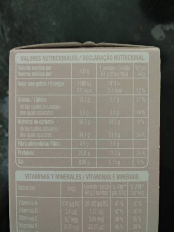 Foto da tabela nutricional