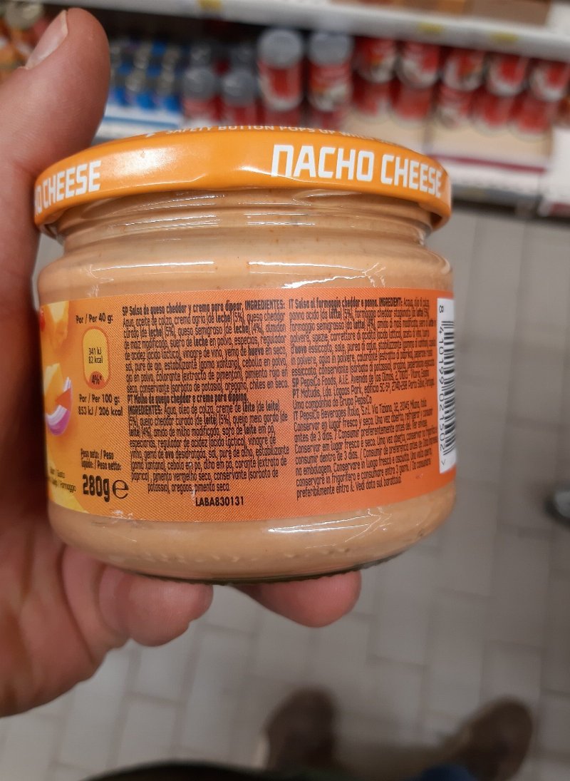Foto da lista de ingredientes