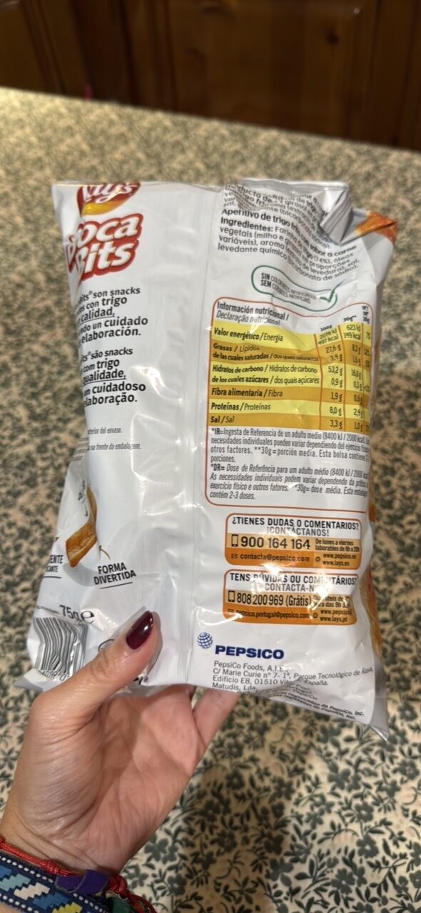 Foto da tabela nutricional