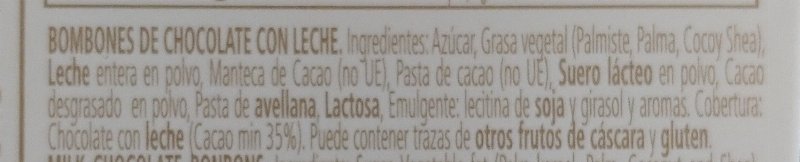 Foto da lista de ingredientes
