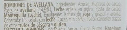 Foto da lista de ingredientes
