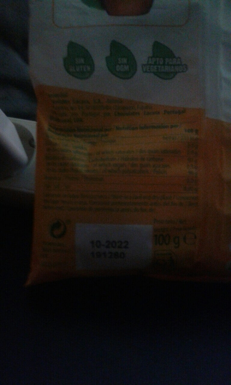 Foto da tabela nutricional