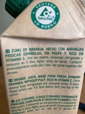 Foto da lista de ingredientes