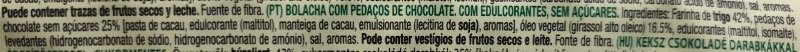 Foto da lista de ingredientes