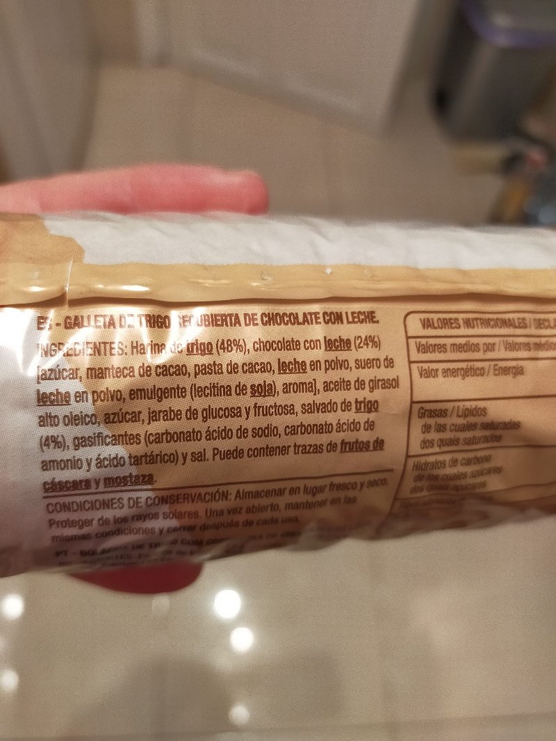 Foto da lista de ingredientes