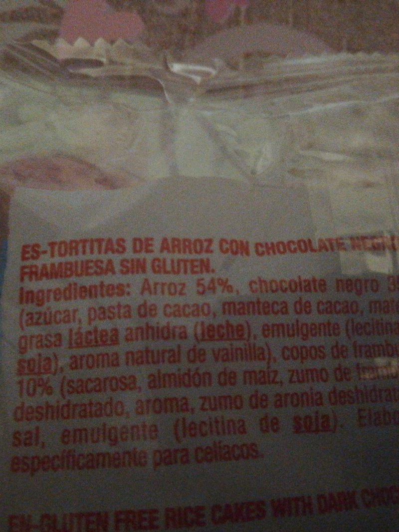 Foto da lista de ingredientes