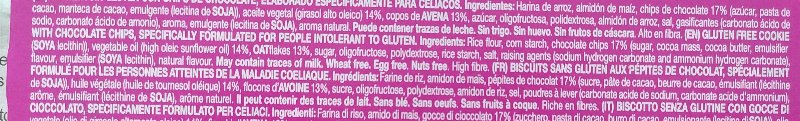 Foto da lista de ingredientes